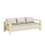 Karup - Bare Sofa bed, clear lacquered pine (101) / soft chalk (640)