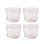 & klevering - Petal drinking glass 150 ml, pink (set of 4)