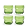 & klevering - Petal drinking glass 150 ml, green (set of 4)