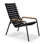 HOUE - ReCLIPS Outdoor lounge chair, black / bamboo