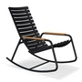 HOUE - ReCLIPS Outdoor rocking chair, black / bamboo