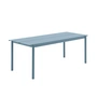 Muuto - Linear Steel Outdoor Garden table, 75 x 200 cm, light blue