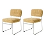 HKliving - Endless Dining chair, poodle / golden (set of 2)