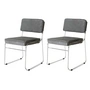 HKliving - Endless Dining chair, stripe / monochrome (set of 2)