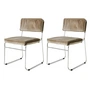 HKliving - Endless Dining chair, velvet / dirty chai (set of 2)