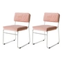 HKliving - Endless Dining chair, velvet / lychee pink (set of 2)