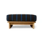 HKliving - Outdoor stool, teak / burnt sky
