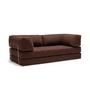 Innovation Living - Cozypad Sofa bed, 2 L-shaped back cushions, cappucino (fabric 359 Taura)