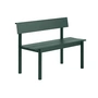 Muuto - Linear Steel Bench with backrest, 110 cm, dark green