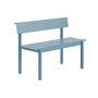 Muuto - Linear Steel Bench with backrest, 110 cm, light blue