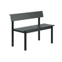 Muuto - Linear Steel Bench with backrest, 110 cm, black