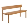 Muuto - Linear Steel Bench with backrest, 170 cm, burnt orange