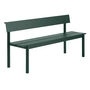 Muuto - Linear Steel Bench with backrest, 170 cm, dark green