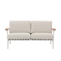 Muuto - Settle Outdoor 2-seater sofa, gray / gray (fabric Laze 1)