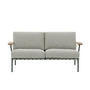 Muuto - Settle Outdoor 2-seater sofa, green / dark green (fabric Ribbed Weave 2)