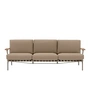 Muuto - Settle Outdoor 3-seater sofa, brown / taupe (fabric Ribbed Weave 5)