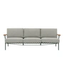 Muuto - Settle Outdoor 3-seater sofa, green / dark green (fabric Ribbed Weave 2)