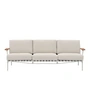 Muuto - Settle Outdoor 3-seater sofa, gray / gray (fabric Laze 1)