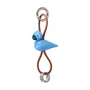 Kay Bojesen - Bird key fob, metal, natural leather blue