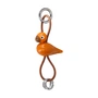 Kay Bojesen - Bird key fob, metal, natural leather orange