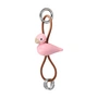 Kay Bojesen - Bird key fob, metal, natural pink leather