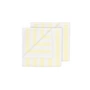 Blomus - Arto Guest towel, 50 x 30 cm, wide stripes, white / transparant yellow (set of 2)