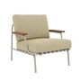 Muuto - Settle Outdoor Lounge Chair, beige / gray (fabric Delta 25)