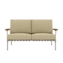 Muuto - Settle Outdoor 2-seater sofa, beige / gray (fabric Delta 25)