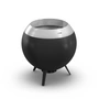 höfats - MOON 55 Fire bowl with low base, stainless steel / black