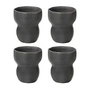 Broste Copenhagen - Limfjord Mug, 350 ml, dark gray (set of 4)