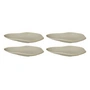 Broste Copenhagen - " Limfjord " Plates, 14.8 x 24 cm, light gray (set of 4)