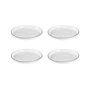 Broste Copenhagen - Salt Side plates, Ø 13.8 cm, white/black (set of 4)