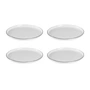 Broste Copenhagen - Salt Breakfast Plate, Ø 22 cm, white/black (set of 4)