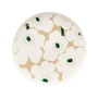 Marimekko - Oiva Iso Unikko Plate, Ø 25 cm, white / beige / light sand / dark green