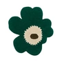 Marimekko - Unikko Bath Mat, 73 x 74 cm, emerald / off-white / mole