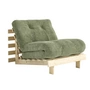 Karup - Roots Sleeping chair 90 cm, natural pine / khaki green (553)