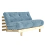 Karup - Roots Sofa bed, 140 x 200 cm, natural pine / hazy blue (554)