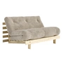 Karup - Roots Sofa bed, 140 x 200 cm, natural pine / soft cream (550)