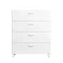 String - Relief Wide Chest of Drawers, White