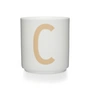 Design Letters - AJ Porcelain Mug C, beige/white