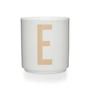 Design Letters - AJ Porcelain Mug E, beige/white