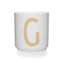 Design Letters - AJ Porcelain Mug G, beige/white