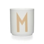 Design Letters - AJ Porcelain Mug, Medium, Beige/White