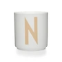 Design Letters - AJ Porcelain Mug N, beige/white