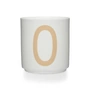 Design Letters - AJ Porcelain Mug O, beige/white