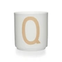 Design Letters - AJ Porcelain Mug Q, beige/white