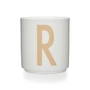 Design Letters - AJ Porcelain Mug R, beige/white