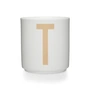 Design Letters - AJ Porcelain Mug T, beige/white