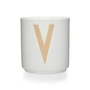 Design Letters - AJ Porcelain Mug V, beige/white
