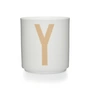 Design Letters - AJ Porcelain Mug Y, beige/white